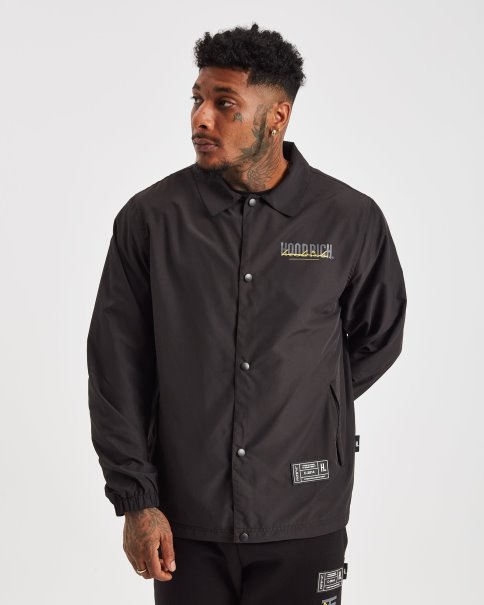Og Blend Jakke Hoodrich Svart/jernport/gul