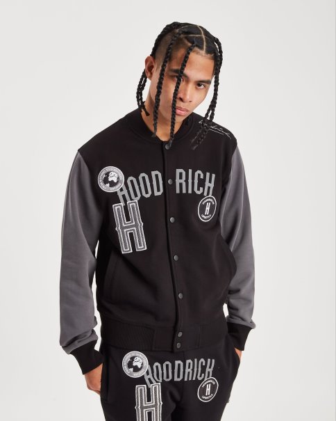 Hoodrich Svart/jernport/refleks Og Pacific Varsity Jakke