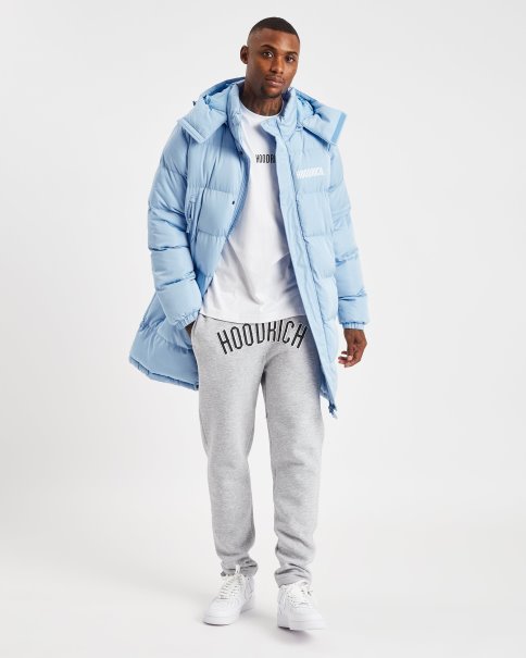 Rolig Blå Hoodrich Og Stack Longline Kåpe