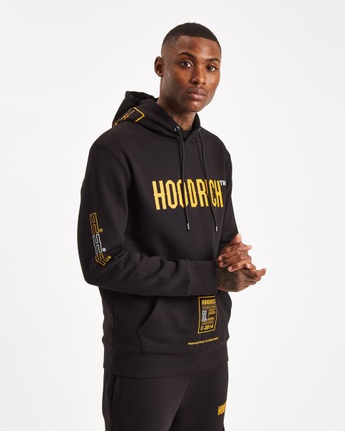 Sort/gul/hvit Hoodrich Og Akira V6 Hettegenser