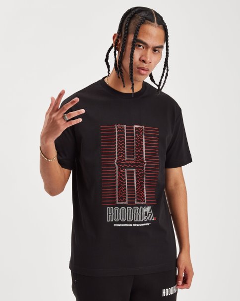 Og Kabel T-skjorte Hoodrich Svart/hvit/litchi