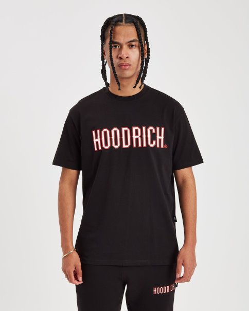 Sort/hvit/litchi Hoodrich Og Crush V2 T-skjorte