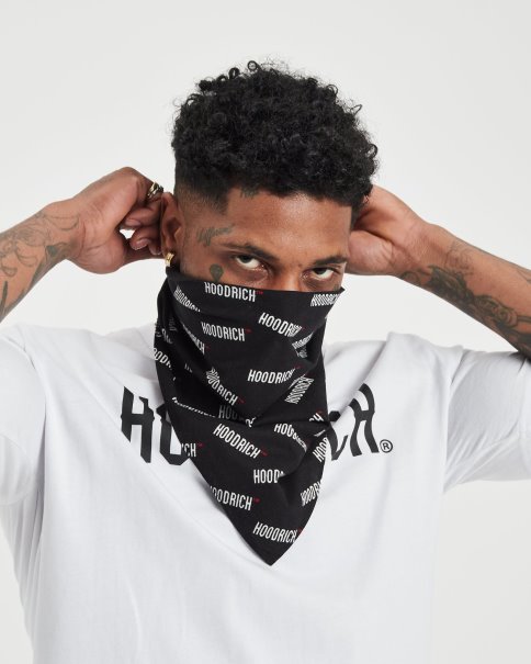 Og Repro Bandana Hoodrich Sort/hvit/rød