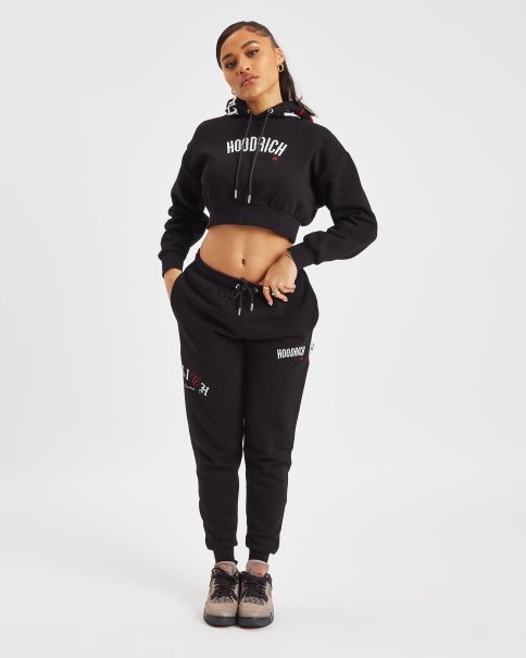Sort/hvit/rød Hoodrich Og Calor Joggere