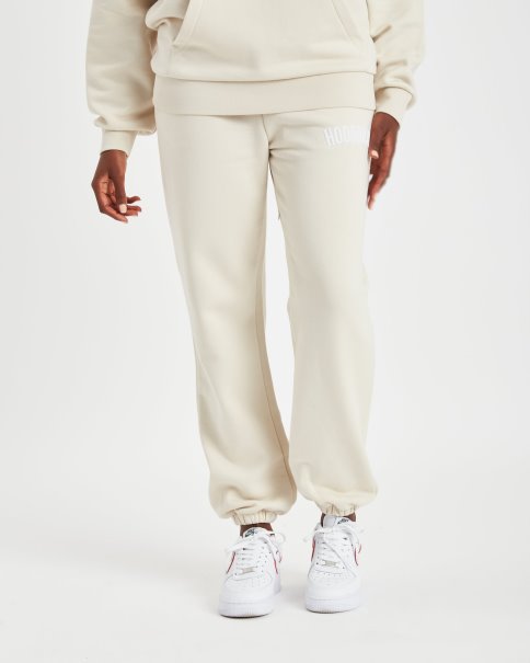 Og Storm Joggers Havregryn/hvit Hoodrich